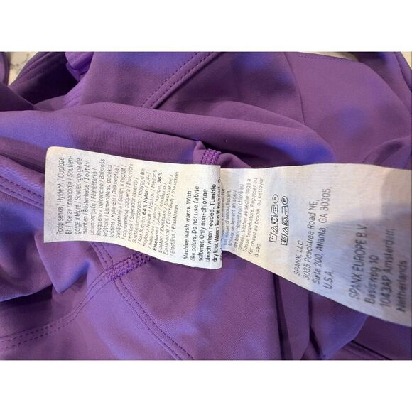 SPANX® Get Moving Contour Crossback Shelf Tank- Vibrant Lilac- Size L - Picture 8 of 8